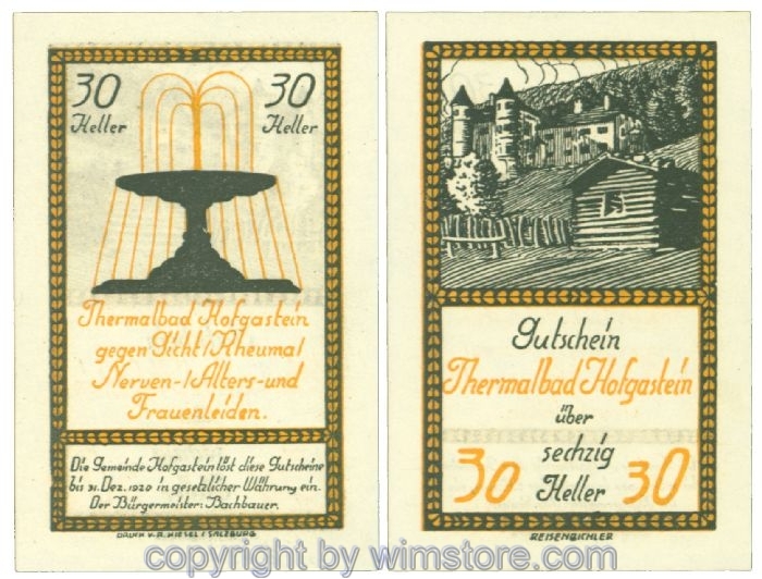 Hofgastein, J00384IbF, 30 Heller; 1