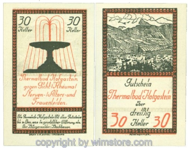 Hofgastein, J00384Ic, 30 Heller; 1