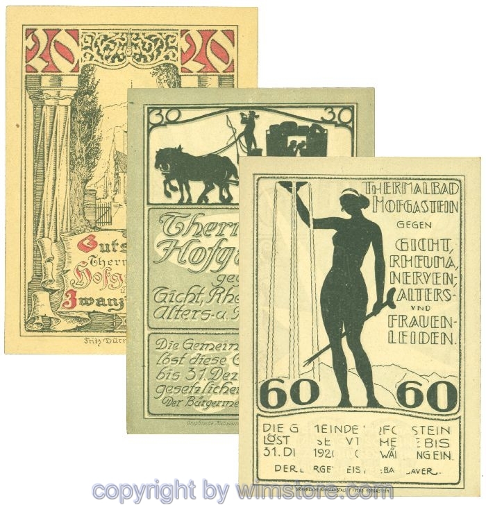 Hofgastein, J00384IIa, Serie 20, 30, 60 Heller; 1