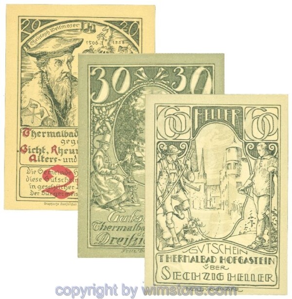 Hofgastein, J00384IIa, Serie 20, 30, 60 Heller; 1