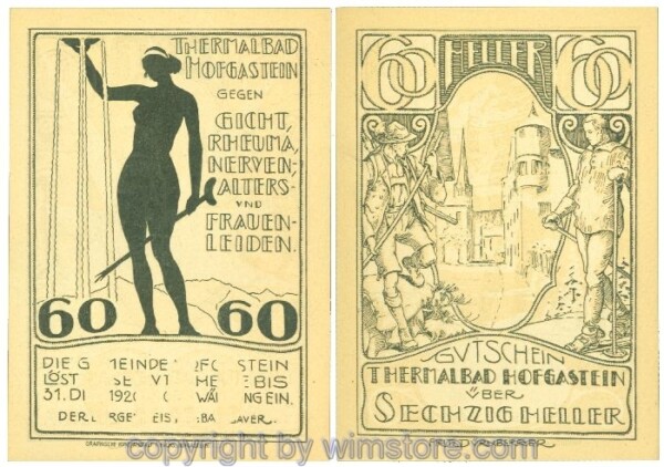 Hofgastein, J00384IIb, 60 Heller; 1-