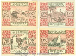 Hofkirchen im Traunkreis, J00387IIIa, Serie 30, 50, 75, 90 Heller; -1, fleckig