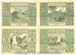 Hofkirchen im Traunkreis, J00387IIIc, Serie 30, 50, 75, 90 Heller; 1