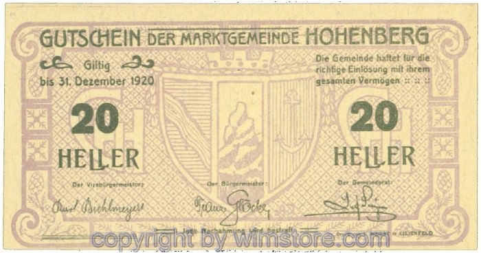 Hohenberg, J003IIc, 20 Heller; I