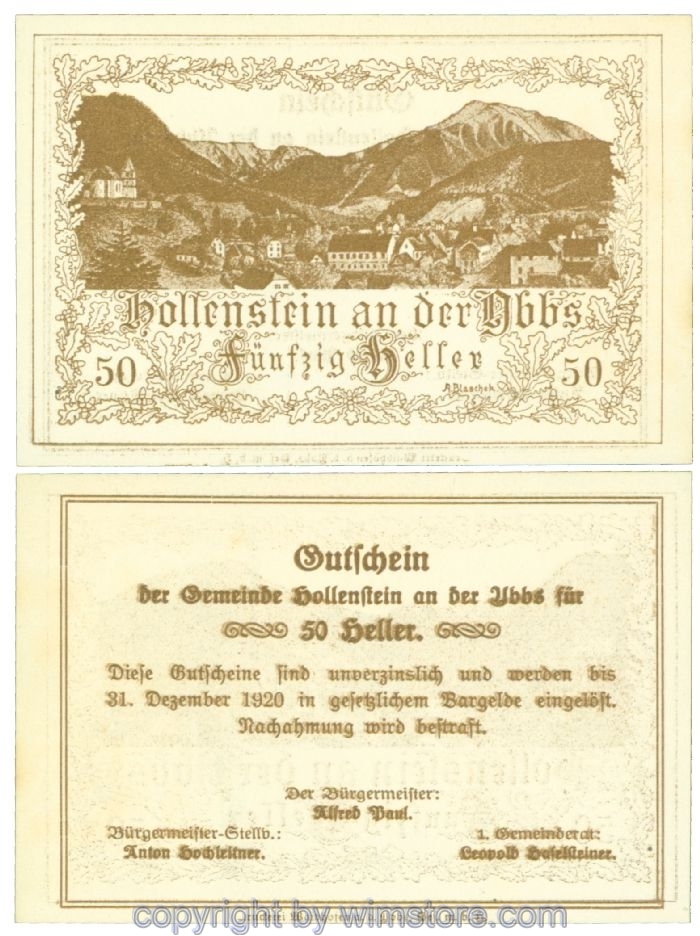 Hollenstein, J00395a, 50 Heller; I