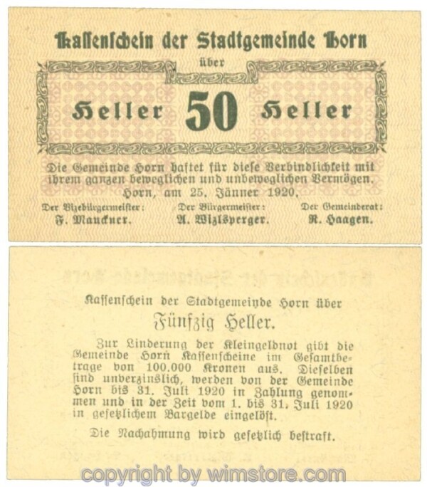 sn106969 Horn, J00397I6, 50 Heller; I
