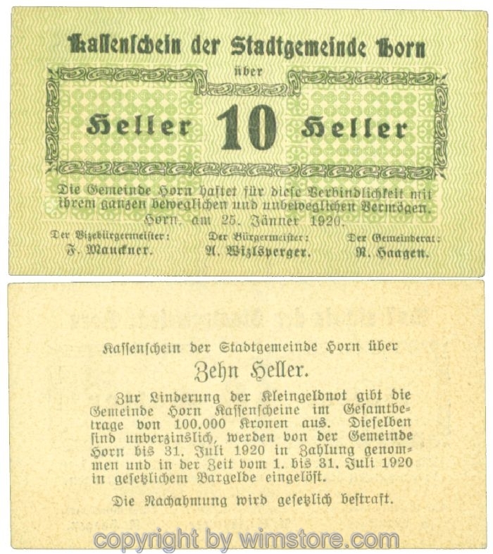 Horn, J00397I13, 10 Heller; I