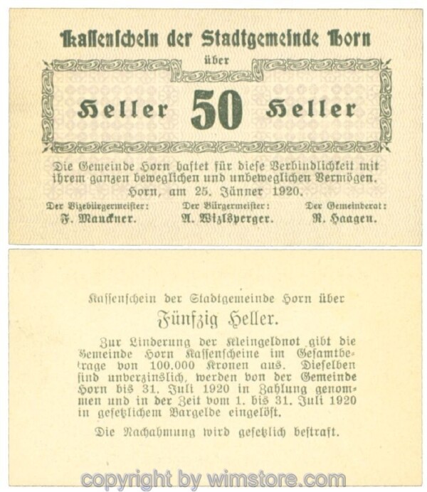 sn106980 Horn, J00397I21, 50 Heller; I
