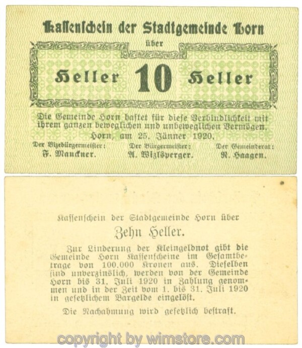 Horn, J00397I49, 10 Heller; I