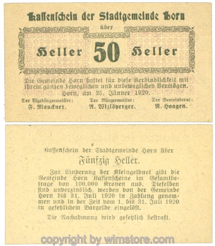 Horn, J00397I69, 50 Heller; I