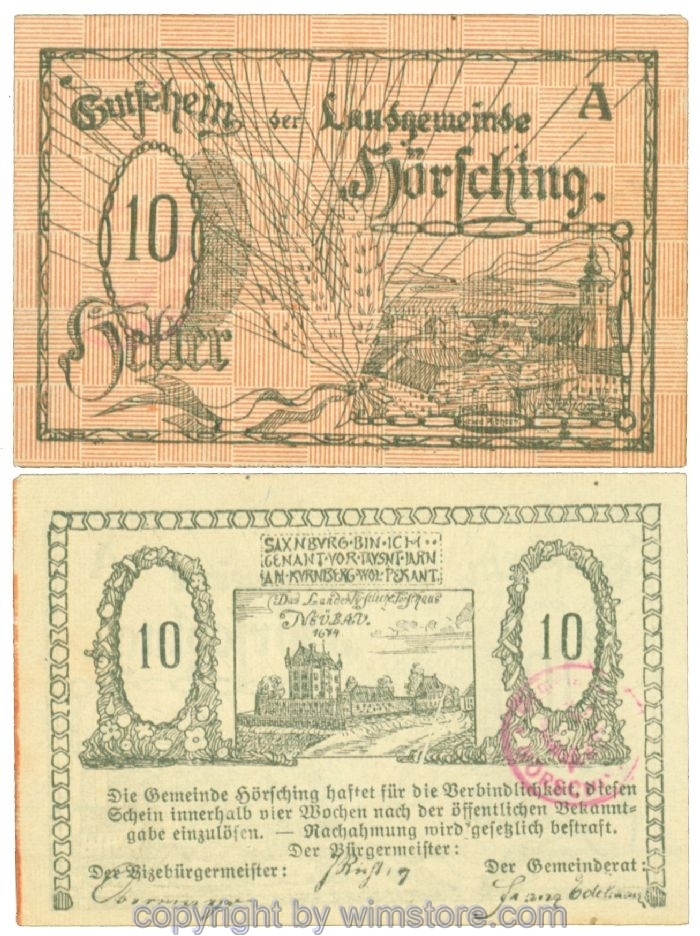Hörsching, J00399Ib2, 10 Heller; 1