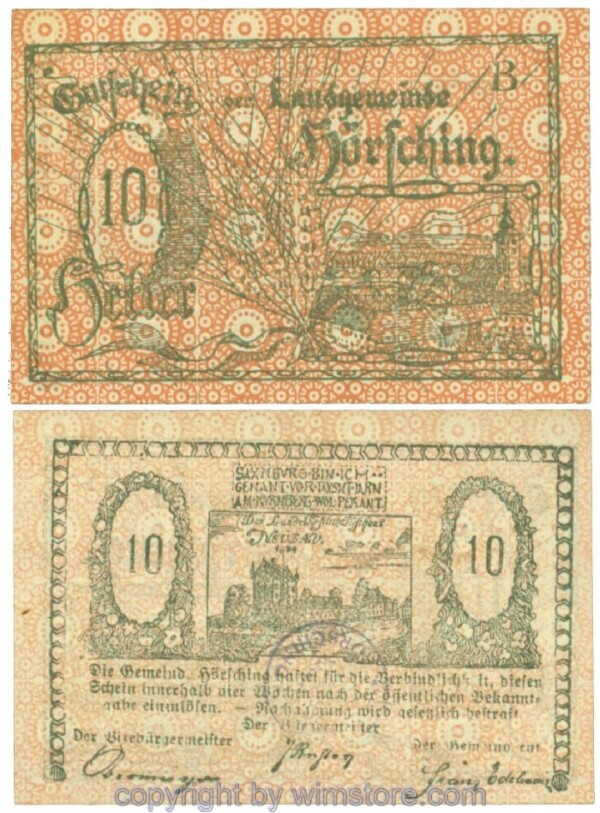 Hörsching, J00399Ic1x, 10 Heller; 1