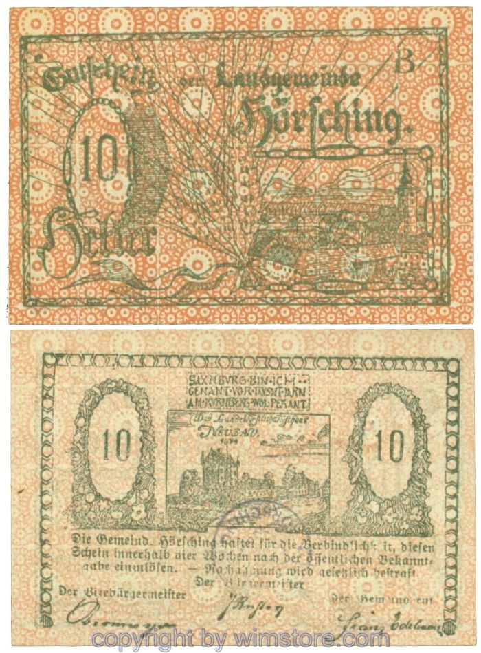 Hörsching, J00399Ic1x, 10 Heller; 1