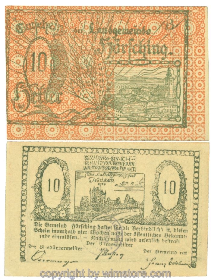Hörsching, J00399Icc1, 10 Heller; 1