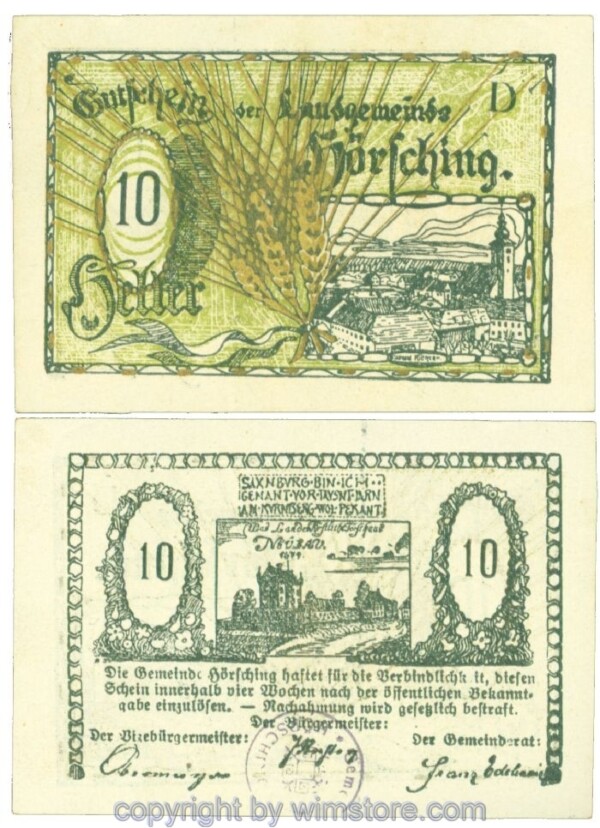 Hörsching, J00399Ig1, 10 Heller; 1