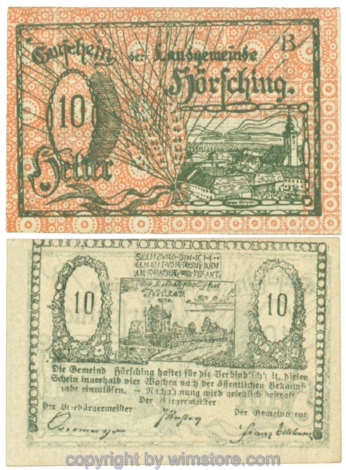 Hörsching, J00399IIcc, 10 Heller; 1