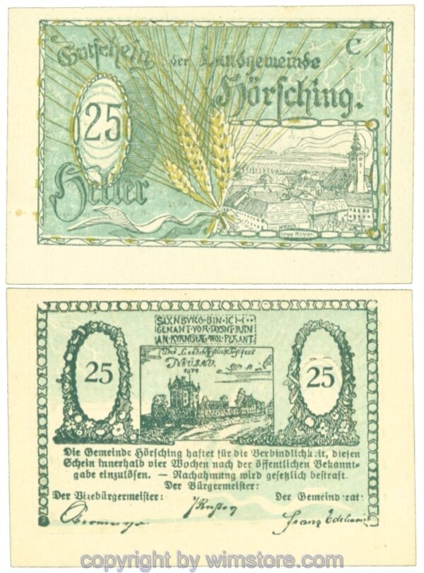 Hörsching, J00399IIe, 25 Heller; 1