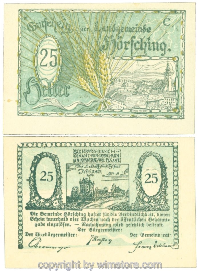 Hörsching, J00399IIe, 25 Heller; 1