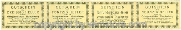 Hundsberg, J00402SIAc, Serie 30, 50, 75, 90 Heller; 1