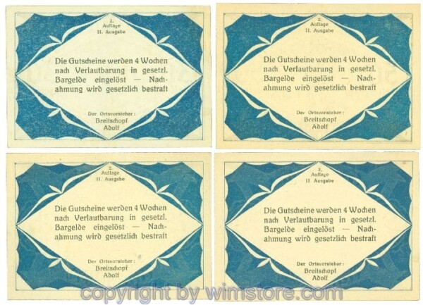 Hundsberg, J00402SIIb, Serie 30, 50, 75, 90 Heller; 1