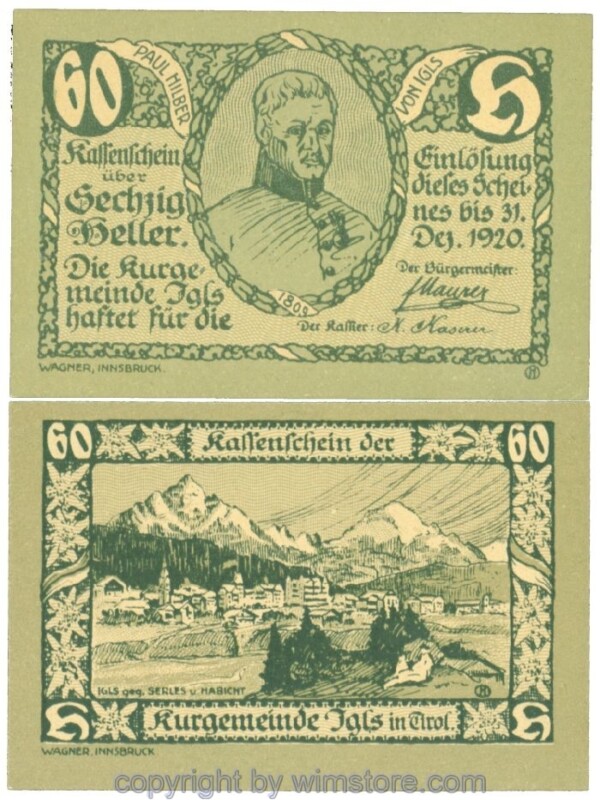 Igls, J00403a, 60 Heller; 1