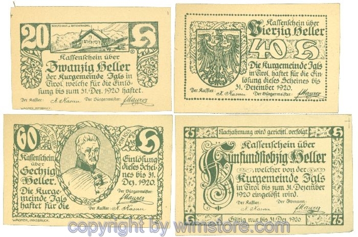 sn107098 Igls, J00403c, Serie 20, 40, 60, 75 Heller; 1