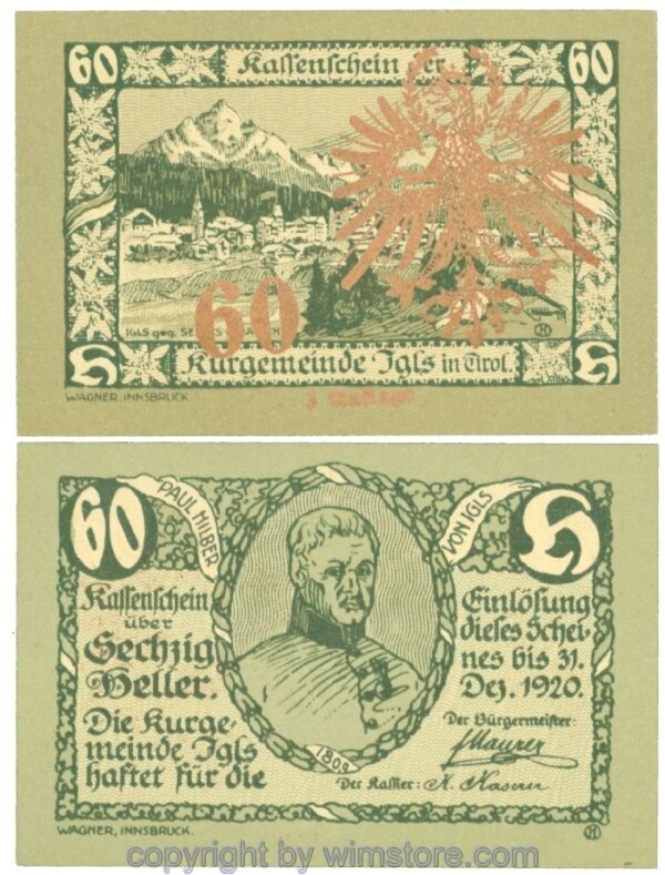 Igls, J00403Sc, 60 Heller; 1