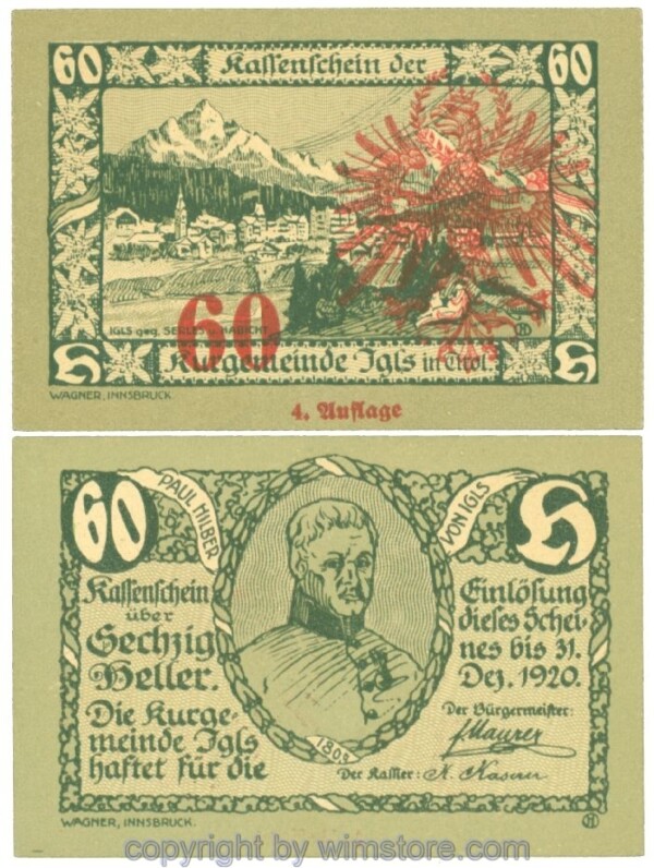 Igls, J00403Sd, 60 Heller; 1