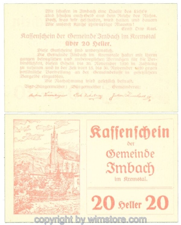 Imbach, J00404IBb, 20 Heller; I