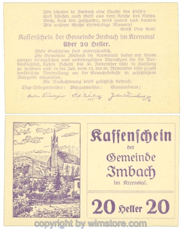 Imbach, J00404IBc, 20 Heller; I