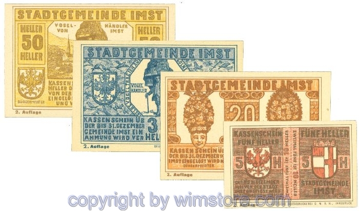 sn107150 Imst, J00405b, Serie 5+5, 20, 30, 50 Heller; 1