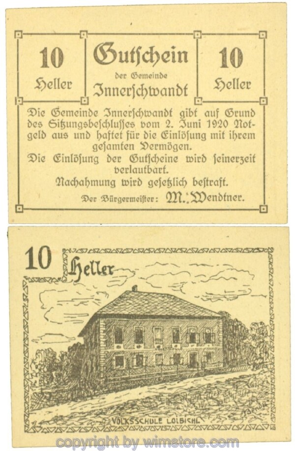 Innerschwandt, J00408, 10 Heller; 1