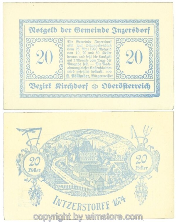 Inzersdorf, J00415Ia, 20 Heller; 1-