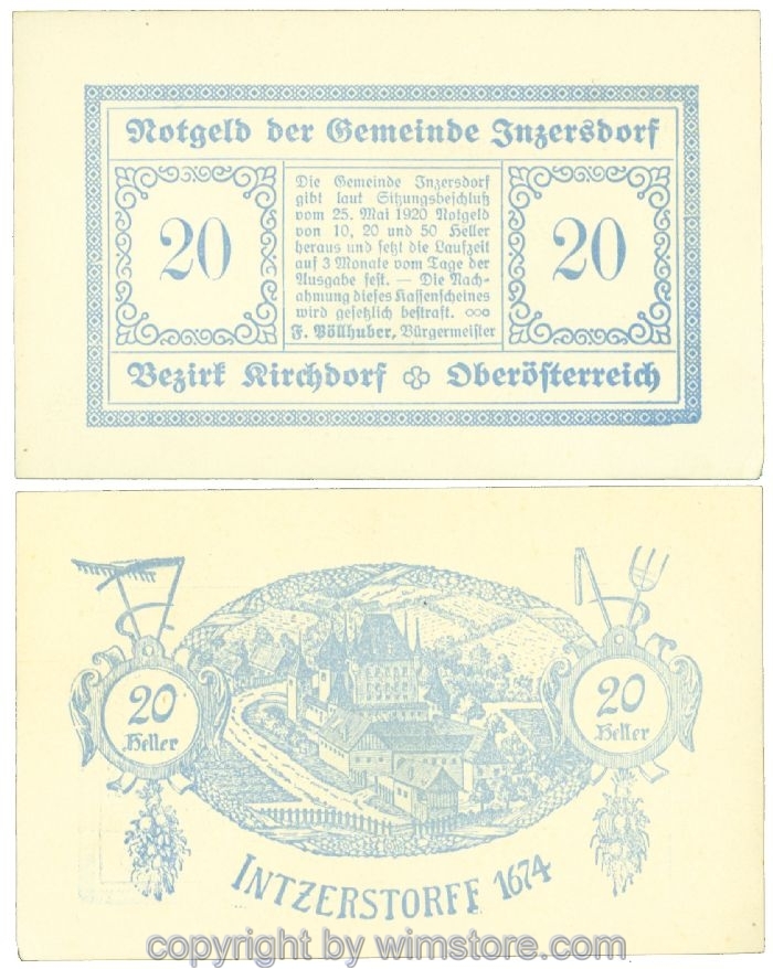 Inzersdorf, J00415Ia, 20 Heller; 1-