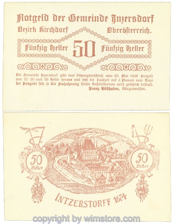 Inzersdorf, J00415Ia, 50 Heller; 1-