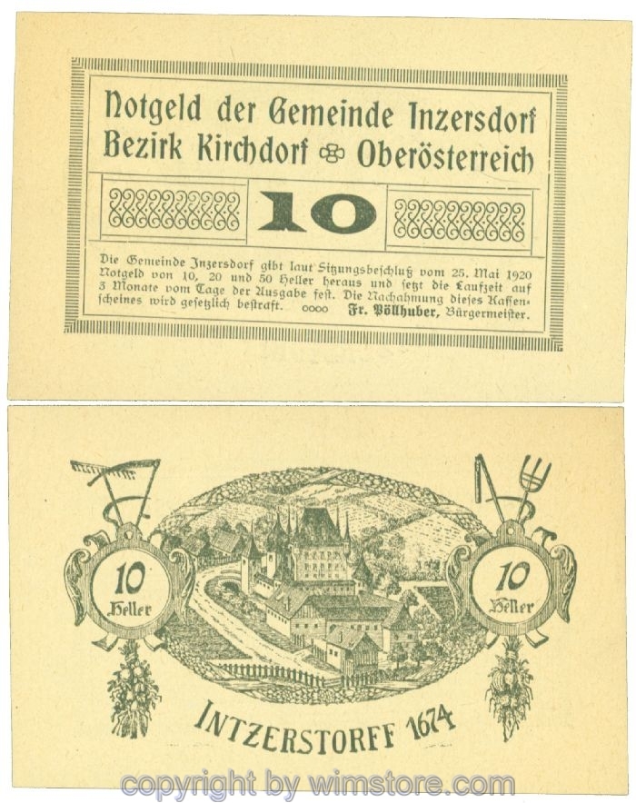 Inzersdorf, J00415Ib, 10 Heller; 1-