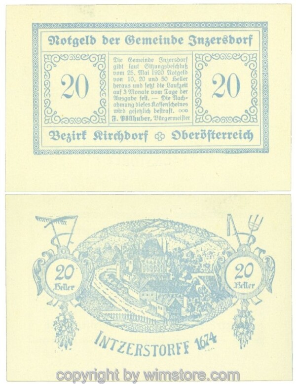 Inzersdorf, J00415Ib, 20 Heller; 1-