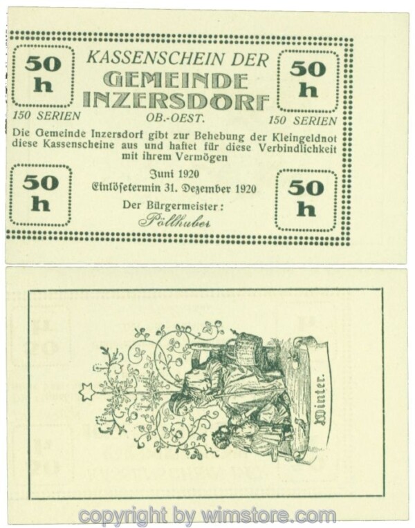 Inzersdorf, J00415SVId, 50 Heller; 1