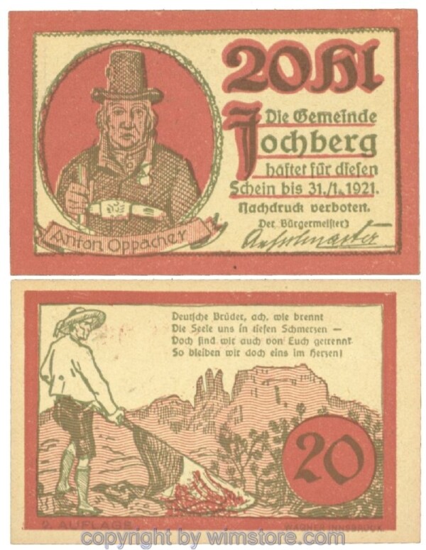 Jochberg, J00419b, 20 Heller; 1