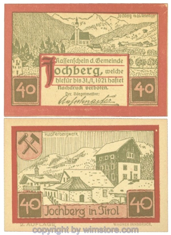 Jochberg, J00419b, 40 Heller; 1