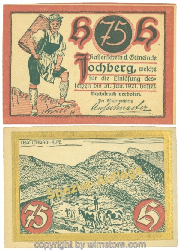 Jochberg, J00419Sd, 75 Heller; 1