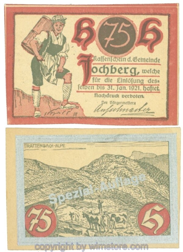 Jochberg, J00419Sf, 75 Heller; 1