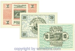 sn107340 Kahllham, J00422a, Serie 10, 20, 50 Heller; 1