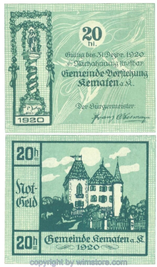 Kematen an der Krems, J00430a, 20 Heller; 1