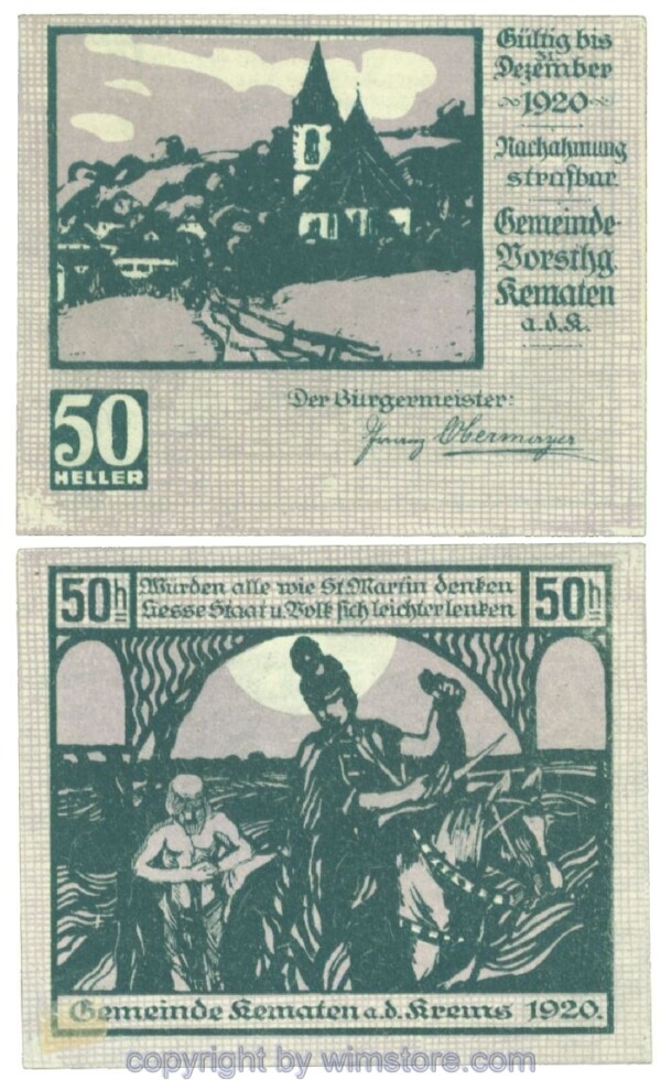 Kematen an der Krems, J00430a, 50 Heller; 1