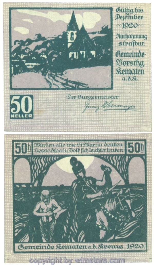 Kematen an der Krems, J00430b, 50 Heller; 1