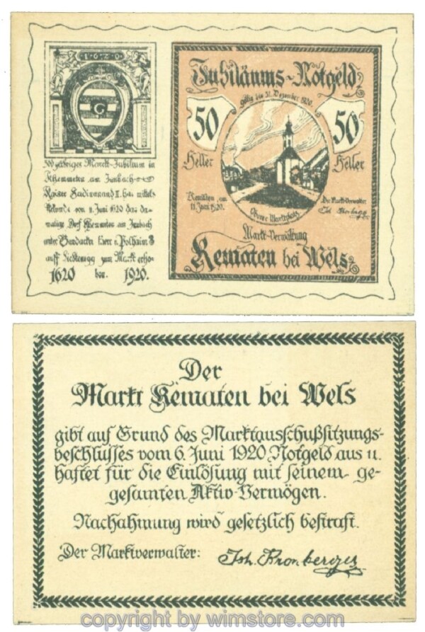 Kematen bei Wels, J00432a, 50 Heller; 1