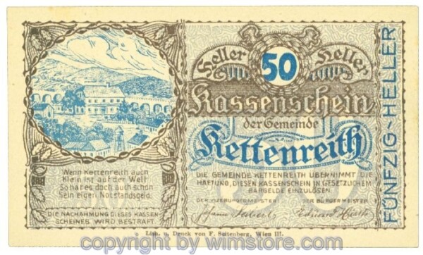 Kettenreith, J00435a, 50 Heller; I