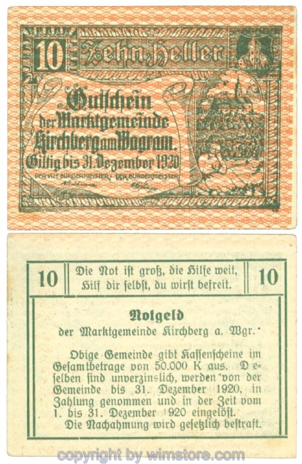 Kirchberg am Wagram, J00439Ia33, 10 Heller; I