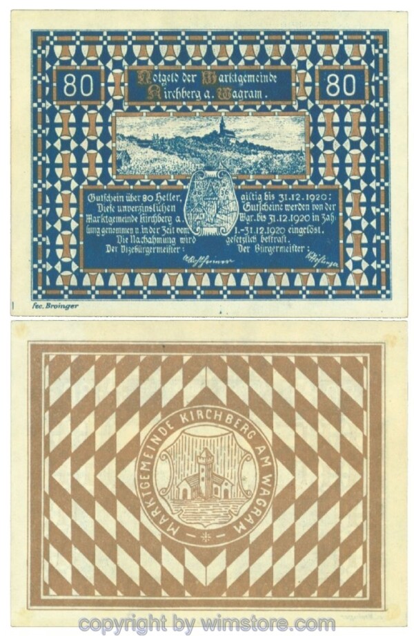 Kirchberg am Wagram, J00439IIb4, 80 Heller; I